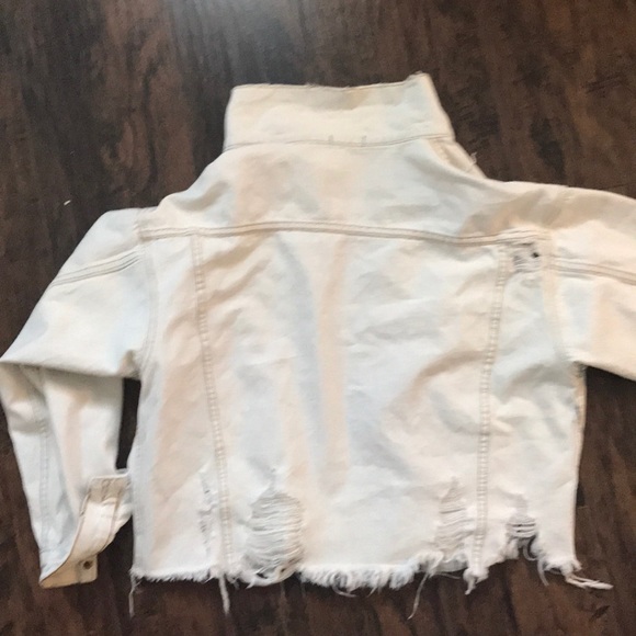 carmar ripped white denim jacket size small - Picture 3 of 6
